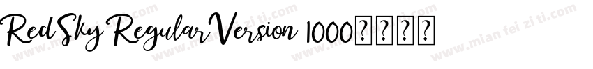 RedSky RegularVersion 1000字体转换